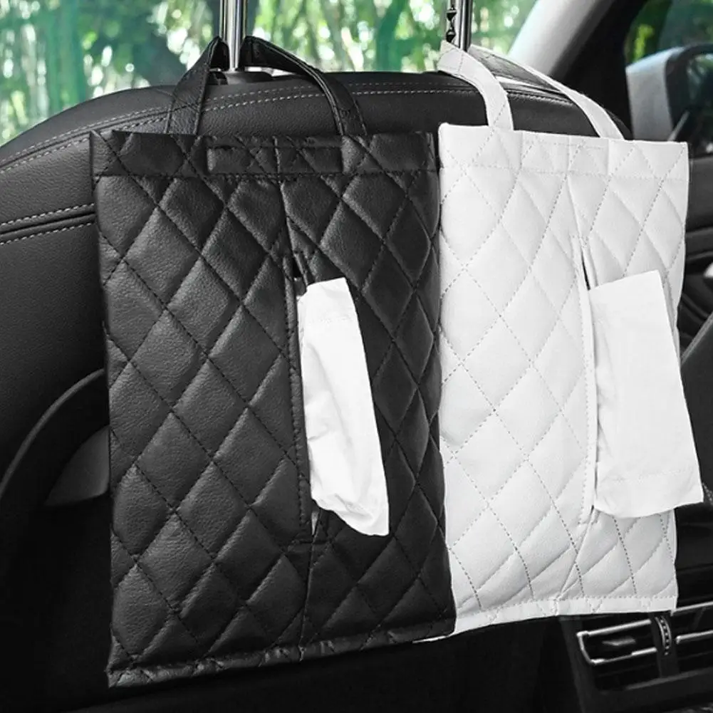 Rhombus Pattern Car Headrest Tissue Bag Seat Hanging Leather Paper Box Tower Holder Styling Accessories
Rhombus Pattern Car Headrest Tissue Bag Seat Hanging Leather Paper Box Tower Holder Styling Accessories
