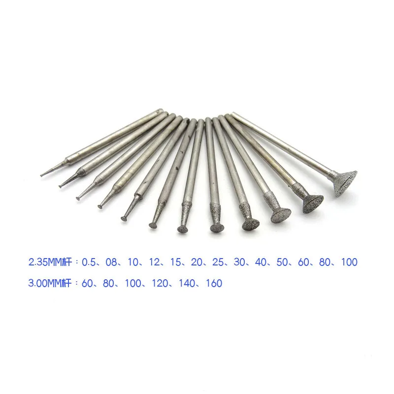 10/20 Pcs 0.5-14mm Accesories 2.35mm Shank Diamond Grinding Point Grinding Head Stone Jade Carving Polishing Engraving Tools
10/20 Pcs 0.5-14mm Accesories 2.35mm Shank Diamond Grinding Point Grinding Head Stone Jade Carving Polishing Engraving Tools