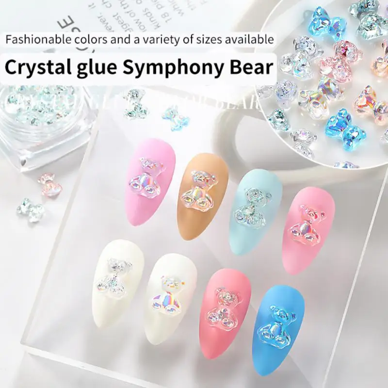 

Желейный медведь, украшение для ногтей, силиконовый 3D Блеск для ногтей, модный полировщик, УФ-гель, аксессуары для ногтей