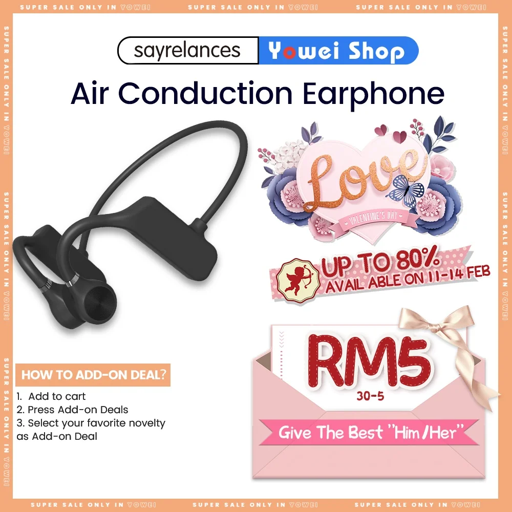 Yowei TWS Bone Conduction Sports Headphone IPX5 Waterproof Earphone True Wireless Headset Portable for Cycling Running Binaural
Yowei TWS Bone Conduction Sports Headphone IPX5 Waterproof Earphone True Wireless Headset Portable for Cycling Running Binaural