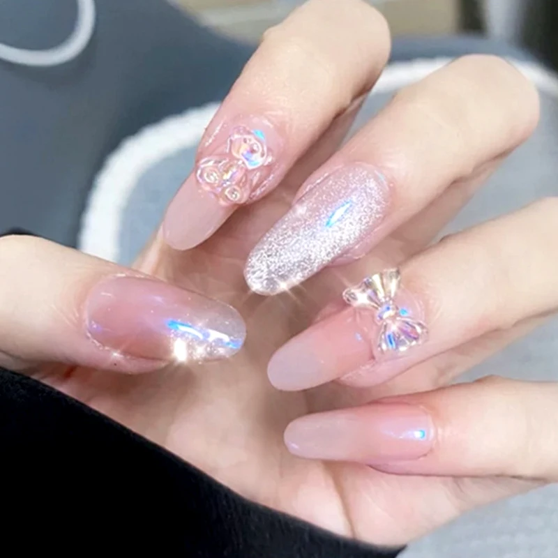 Патчи для ногтей блестящие в виде медведя, 24 шт.
Патчи для ногтей блестящие в виде медведя, 24 шт.