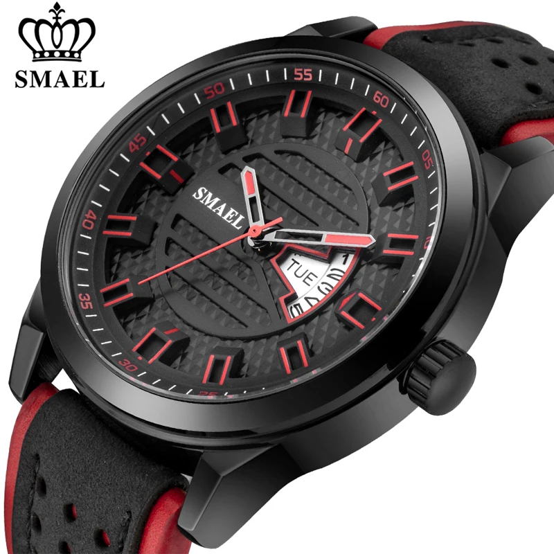 SMAEL Men's Luxury Brand Sport Watch Men Military Leather Waterproof Watches Fashion Mens Analog Quartz Wrist Watch Male Clock
SMAEL Men's Luxury Brand Sport Watch Men Military Leather Waterproof Watches Fashion Mens Analog Quartz Wrist Watch Male Clock
