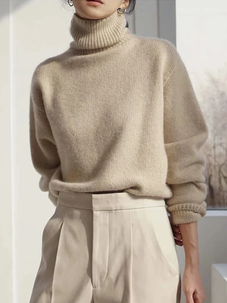 CamKemsey Classic Turtleneck Sweaters For Women Thick Warm Winter Long Sleeve Lazy Loose Soft Knitted Basic Pullovers
CamKemsey Classic Turtleneck Sweaters For Women Thick Warm Winter Long Sleeve Lazy Loose Soft Knitted Basic Pullovers