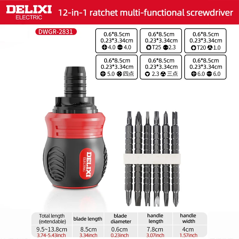 DELIXI ELECTIC 13 в 1 набор отверток
DELIXI ELECTIC 13 в 1 набор отверток