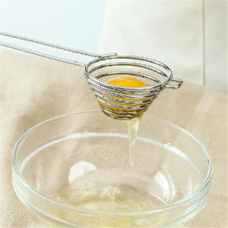 Egg Yolk Separator Protein Separation Tool Stainless Steel Eggs Yolk White Separator Divider Holder Sieve Kitchen Tool Gadgets
Egg Yolk Separator Protein Separation Tool Stainless Steel Eggs Yolk White Separator Divider Holder Sieve Kitchen Tool Gadgets