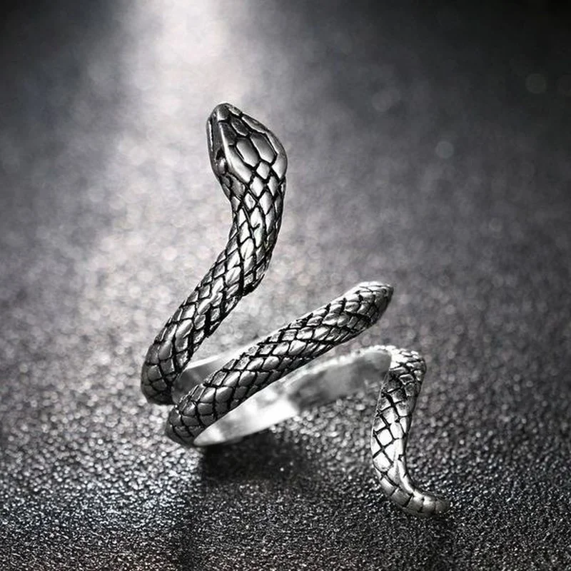 Mens Rings Adjustable Womens Rings Fashion Silver Color Snake Ring Punk Hip Hop Party Cosplay Jewelry Accessories for Women
Mens Rings Adjustable Womens Rings Fashion Silver Color Snake Ring Punk Hip Hop Party Cosplay Jewelry Accessories for Women