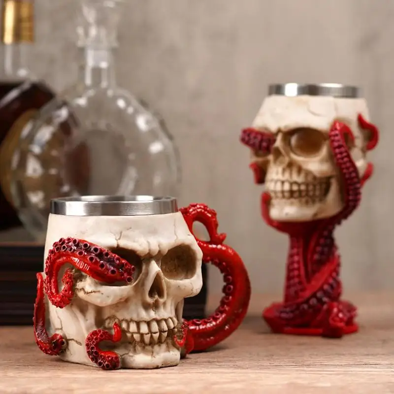 Realistic Skull Cups Drinking Beer Tea Mugs Resin Skeleton Tankard 3D Carving Double Sided Decoration Mug For Halloween Party
Realistic Skull Cups Drinking Beer Tea Mugs Resin Skeleton Tankard 3D Carving Double Sided Decoration Mug For Halloween Party