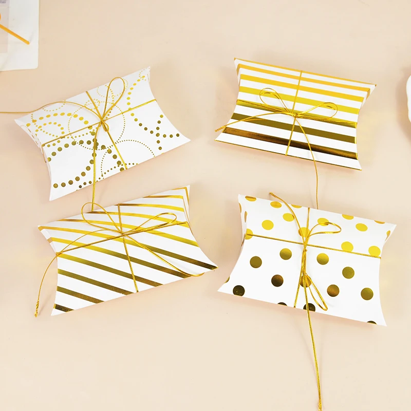 10pc Pillow Candy Box Paperboard Striped Polka Dot Printing Gift Packaging Box Wedding Birthday Party Baby Shower Decor Supplies
10pc Pillow Candy Box Paperboard Striped Polka Dot Printing Gift Packaging Box Wedding Birthday Party Baby Shower Decor Supplies