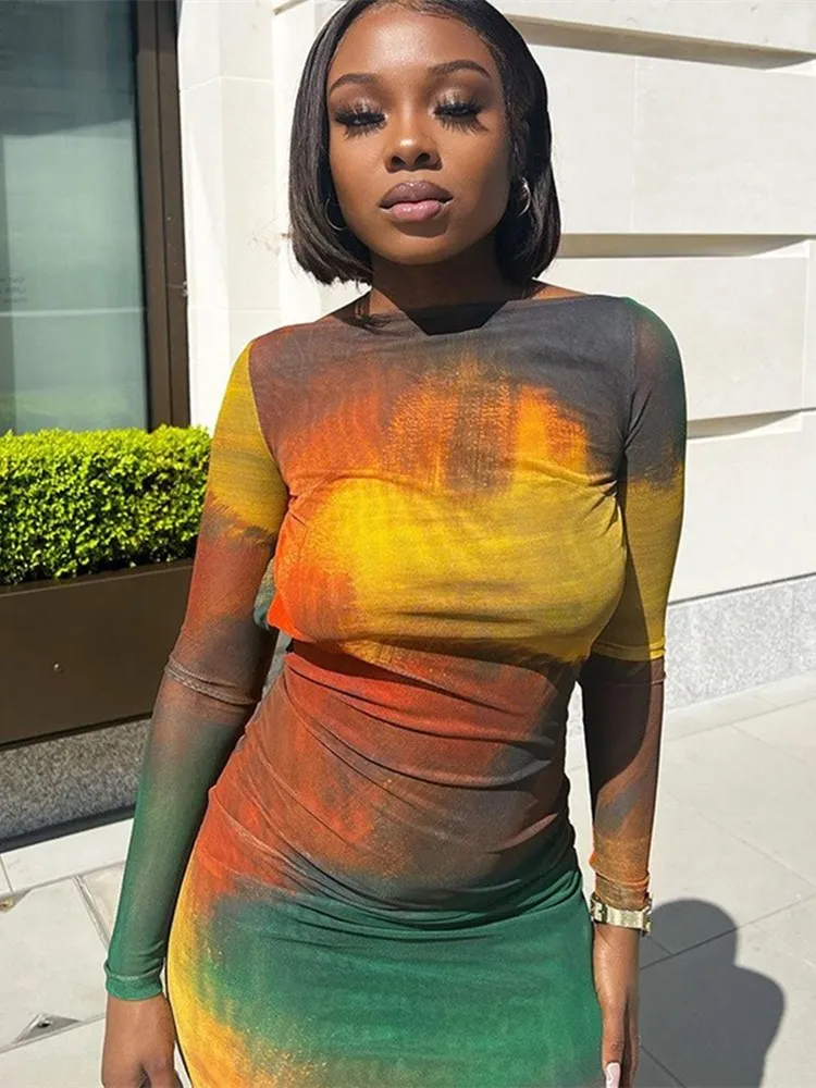 WJFZQM Summer Women Sexy Y2K Clothes Tie Dye Print Lace Up Long Sleeve Backless Bodycon Midi Dress Outfit Club Party Streetwear 
WJFZQM Summer Women Sexy Y2K Clothes Tie Dye Print Lace Up Long Sleeve Backless Bodycon Midi Dress Outfit Club Party Streetwear