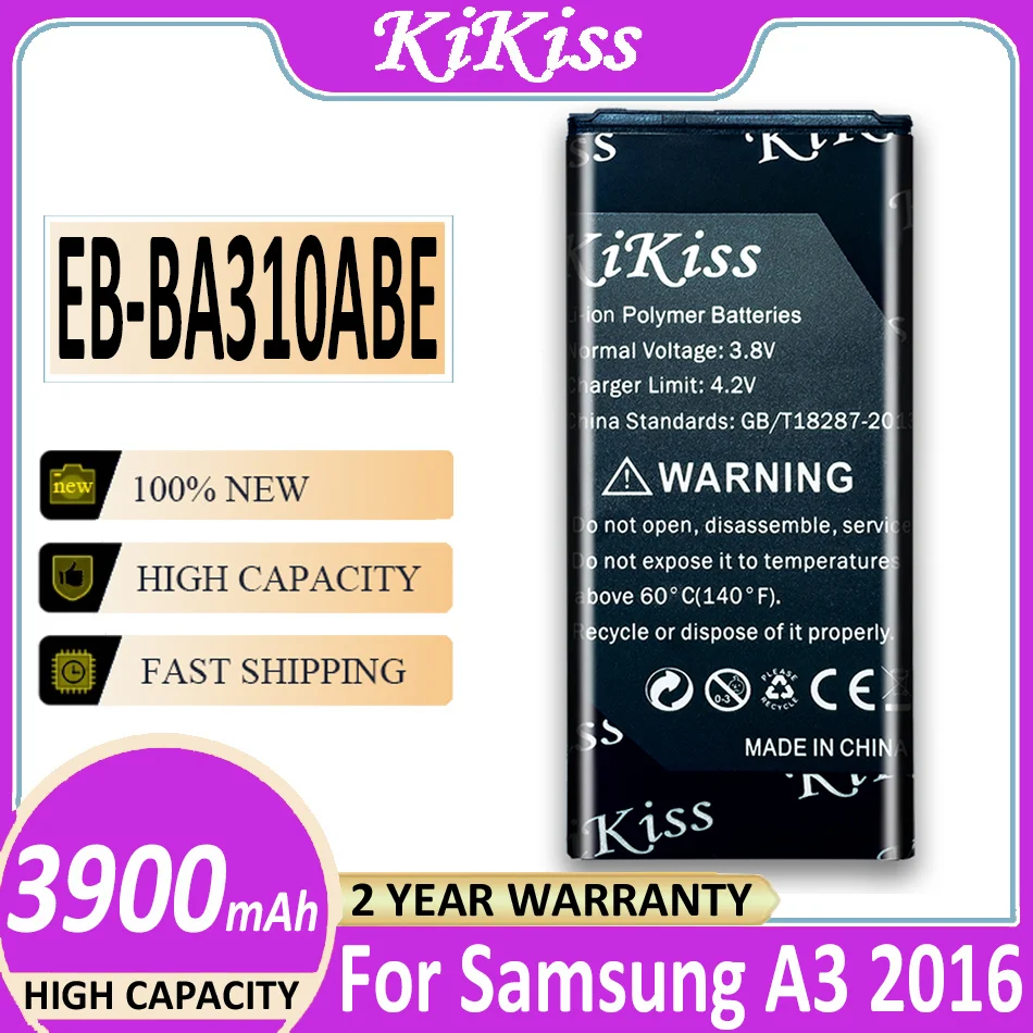 Original KiKiss Battery EB-BA310ABE 3900mAh Battery For Samsung GALAXY A3 2016 Edition A310 A5310A A310F SM-A310F A310M A310Y
Original KiKiss Battery EB-BA310ABE 3900mAh Battery For Samsung GALAXY A3 2016 Edition A310 A5310A A310F SM-A310F A310M A310Y