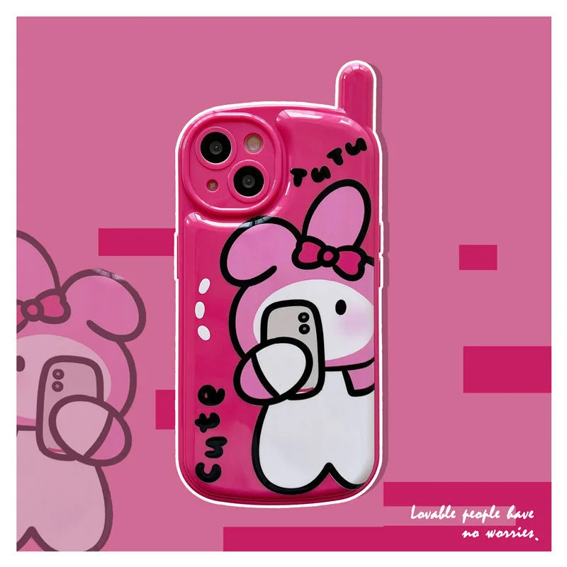 Sanrio Retro Phone My Melody Pink Red Phone Cases For iPhone 13 12 11 Pro Max XR XS MAX X Back Cover
Sanrio Retro Phone My Melody Pink Red Phone Cases For iPhone 13 12 11 Pro Max XR XS MAX X Back Cover