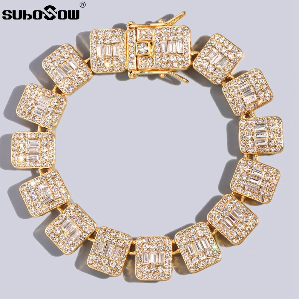 New Color Crystal Baguette Tennis Chain Bracelet for Women Iced Out Chain Cuban Link Chain Bracelet Wedding Hip Hop Jewelry Gift
New Color Crystal Baguette Tennis Chain Bracelet for Women Iced Out Chain Cuban Link Chain Bracelet Wedding Hip Hop Jewelry Gift