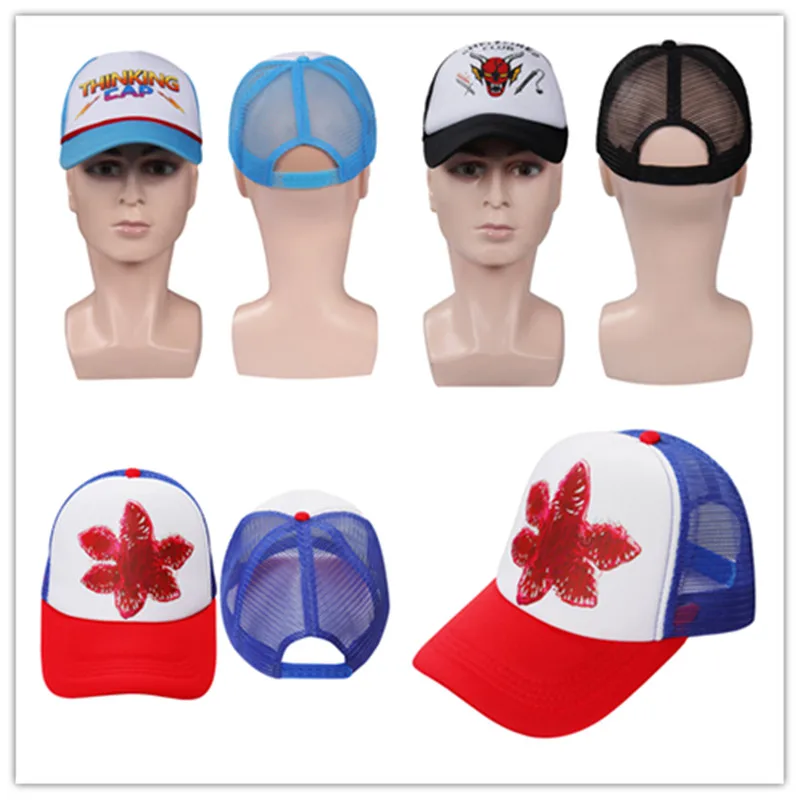 Stranger Cosplay Things S4 Cosplay Hat Dustin Demogorgon Baseball Cap Summer Mesh HELLFIRE Hats Adult Adjustable Cap
Stranger Cosplay Things S4 Cosplay Hat Dustin Demogorgon Baseball Cap Summer Mesh HELLFIRE Hats Adult Adjustable Cap