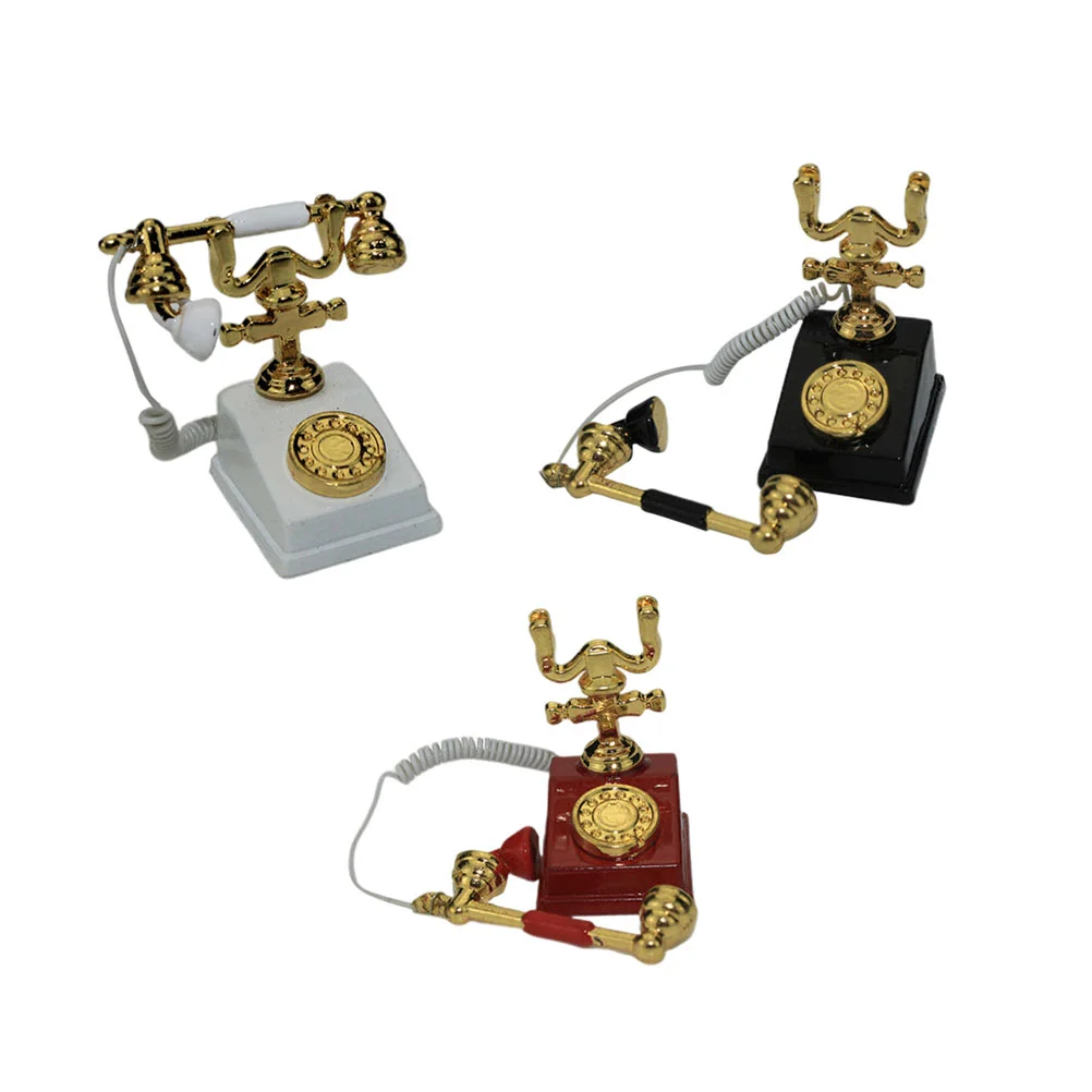 3 Pcs Miniature Phone Model Doll House Decor Mini Telephone Decor Mini House Decor 
3 Pcs Miniature Phone Model Doll House Decor Mini Telephone Decor Mini House Decor