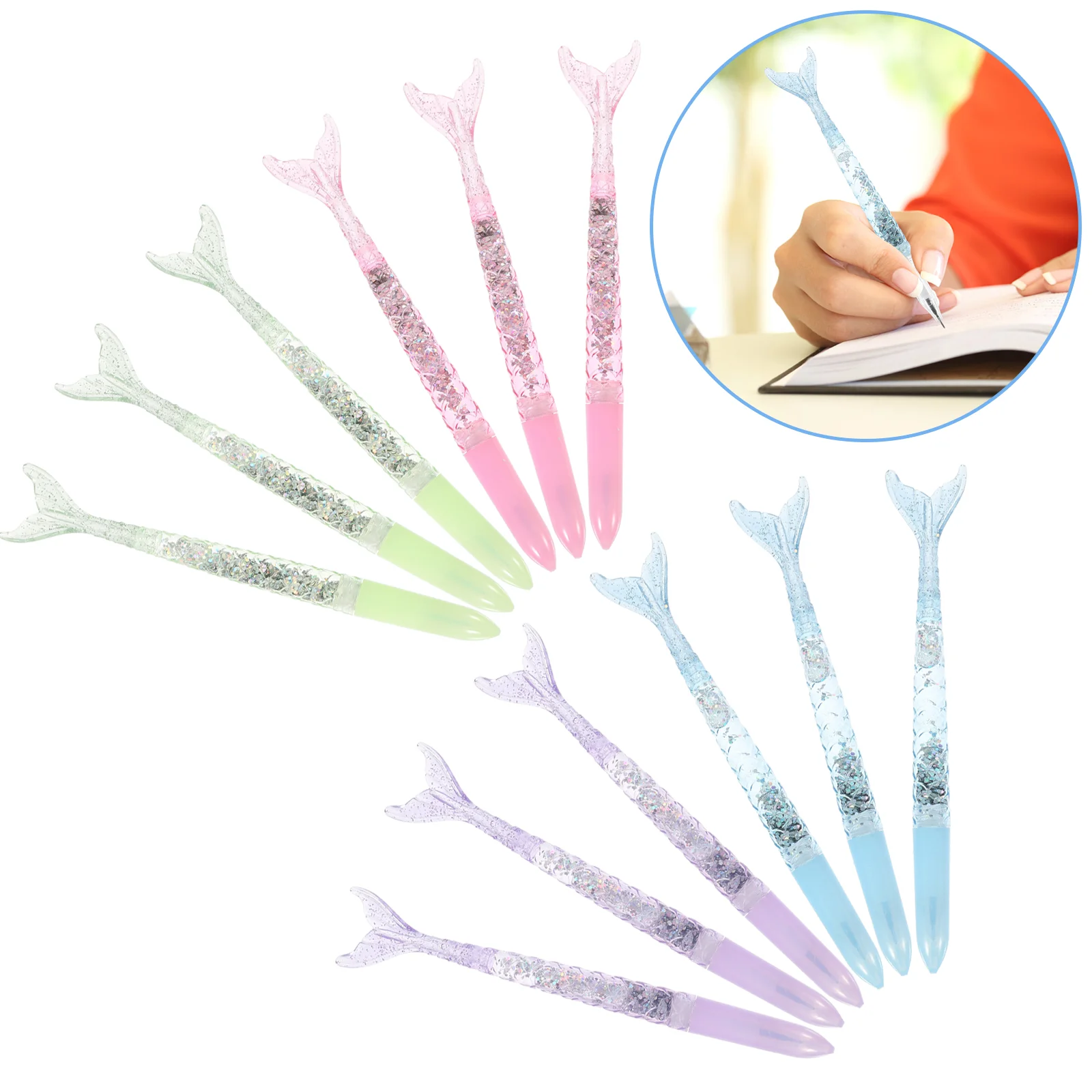 12 Pcs Mermaid Gel Pen Crystal Gifts Writing Party Favors Fashion Plastic Student Cartoon Shape Pens Office Sign
12 Pcs Mermaid Gel Pen Crystal Gifts Writing Party Favors Fashion Plastic Student Cartoon Shape Pens Office Sign