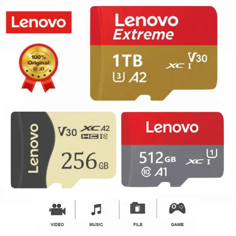 

Карта памяти Lenovo V30 C10 Ultra SDHC UHS-I Карта Micro TF/SD 1 ТБ 512 ГБ 128 ГБ A2 U3 Ultra SD Флэш-карта для планшетов БПЛА Камера