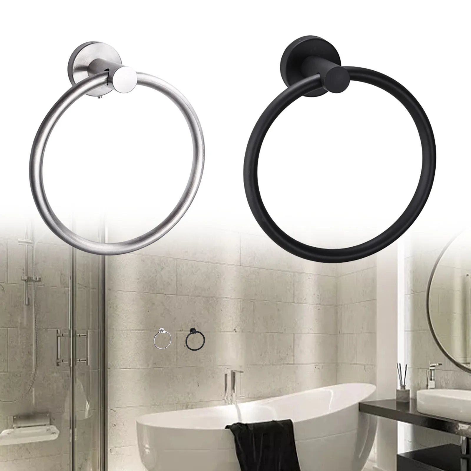 1pcs Bathroom Towel Ring Stainless Steel Self Adhesive Towels Holder Wall Mounted Hand Towel Rails For Kitchen Bathroom
1pcs Bathroom Towel Ring Stainless Steel Self Adhesive Towels Holder Wall Mounted Hand Towel Rails For Kitchen Bathroom