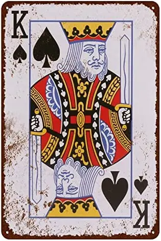 Vintage Poker Can Sign, Spade King Metal Can Sign, Game Room Home Decoration Sign
Vintage Poker Can Sign, Spade King Metal Can Sign, Game Room Home Decoration Sign