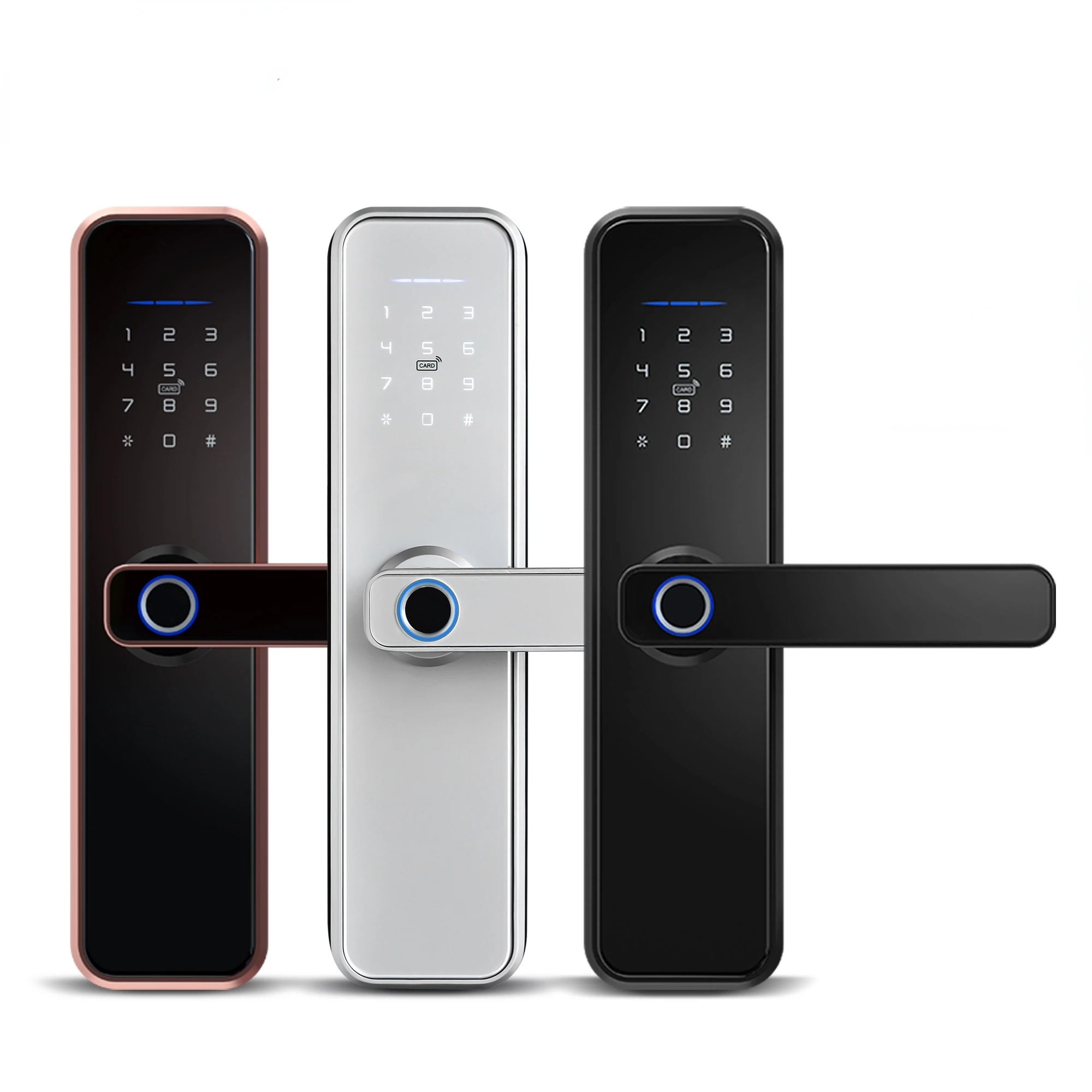 Waterproof Tuya WiFi App Smart Door Lock Biometric lock fingerprint door handle Digital Keyless lock
Waterproof Tuya WiFi App Smart Door Lock Biometric lock fingerprint door handle Digital Keyless lock