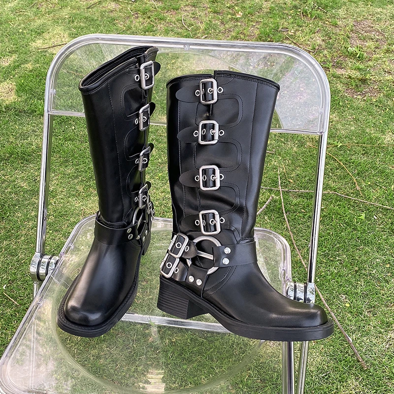 2023 Women's New Boots Trend Platform Combat Boots Chuny Heel Buckle Vintage Fashion Casual Luxury Western Mid Calf Woman Boots
2023 Women's New Boots Trend Platform Combat Boots Chuny Heel Buckle Vintage Fashion Casual Luxury Western Mid Calf Woman Boots