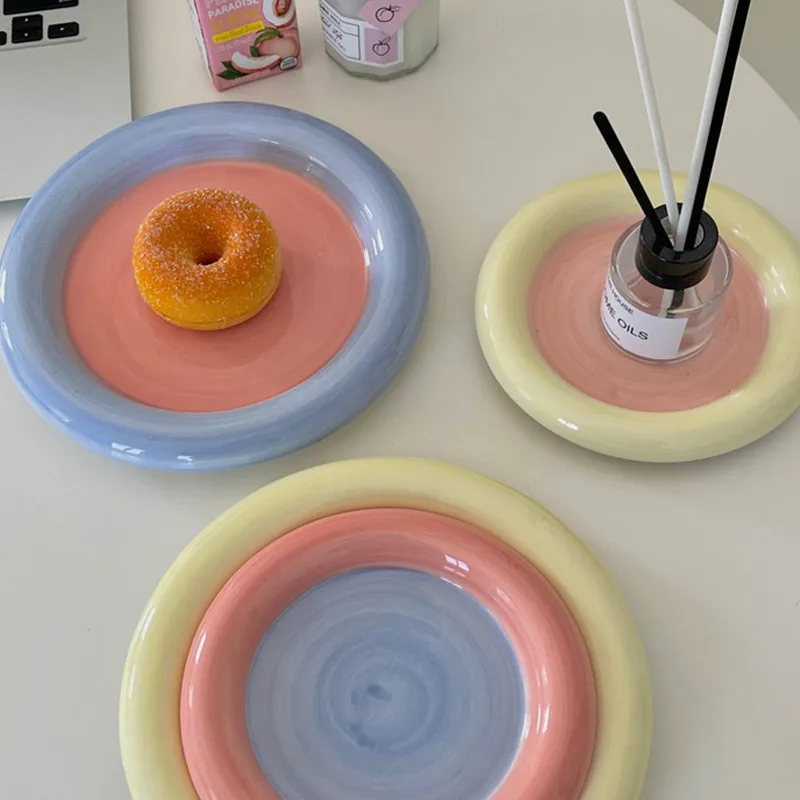 Fat Plate Ceramic Dishes Cute Round Salad Dessert Plate Ins Storage Tray Home Decorations Accessories Display Storage
Fat Plate Ceramic Dishes Cute Round Salad Dessert Plate Ins Storage Tray Home Decorations Accessories Display Storage