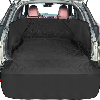 Dog seat cover pad for SUV car, large waterproof pet cargo cover, with side cover protection device, anti-skid, universal, black