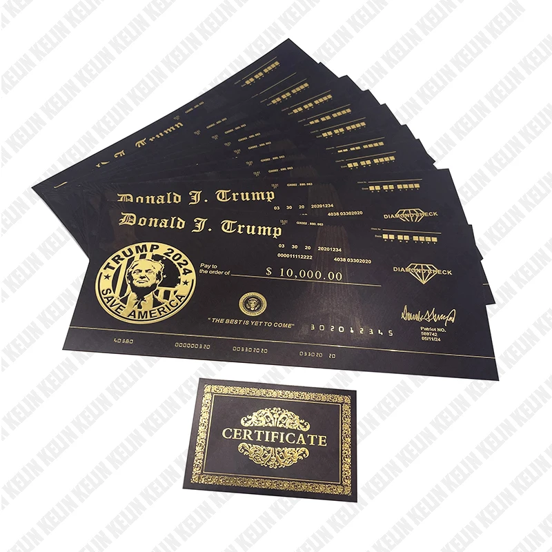 Cool 22x9cm 10pcs 2024 Trump Make America Great Agian Black 10000 Dollars President Donald J. Trump Diamond Check
Cool 22x9cm 10pcs 2024 Trump Make America Great Agian Black 10000 Dollars President Donald J. Trump Diamond Check