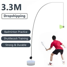 Badminton Self Training Practice Tools Outdoor Game Set Rackets Shuttlecocks Combo For Kids & Adult Badminton Accessories XA366Q