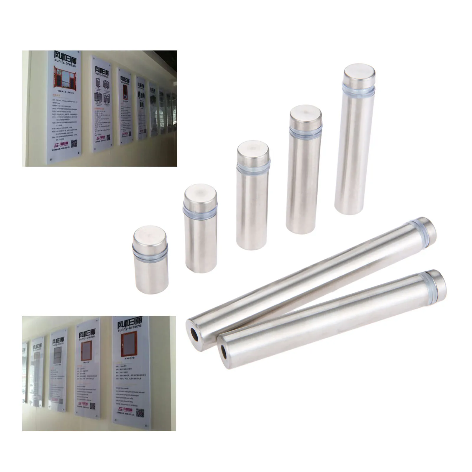 10pcs/set Advertisement Standoff Bolts Stainless Steel Fixing Screws for Mirror Glass Billboard Picture 20/30/40/50/60/80/100mm
10pcs/set Advertisement Standoff Bolts Stainless Steel Fixing Screws for Mirror Glass Billboard Picture 20/30/40/50/60/80/100mm