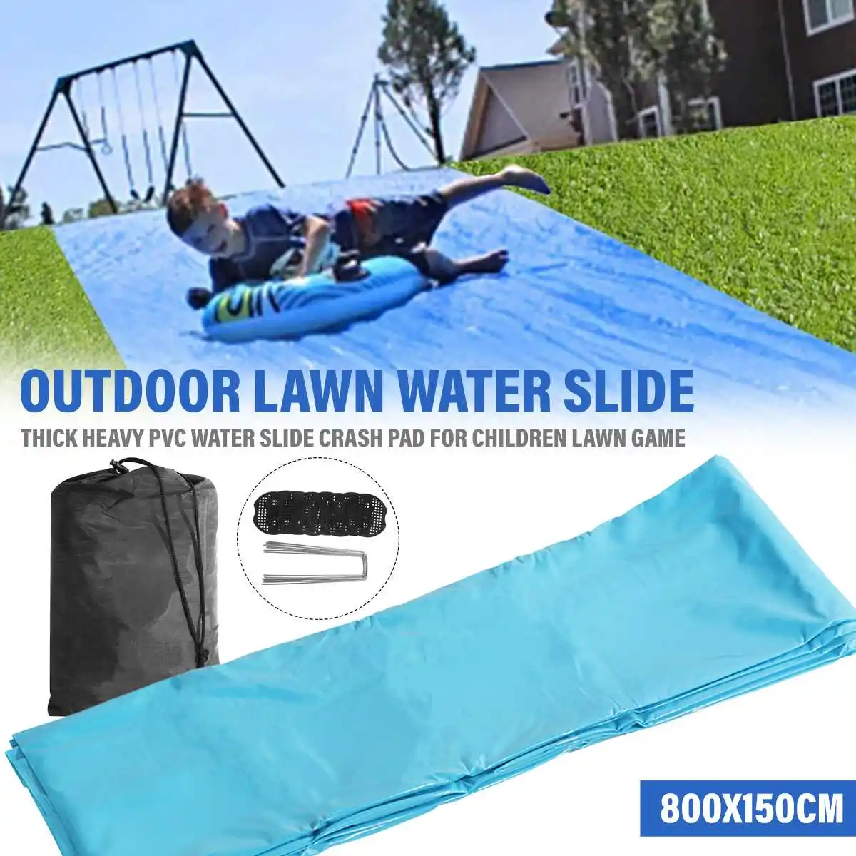 800x150cm PVC Water Slide Lawn Water Slide Summer Kids Toy Garden Surf Summer Backyard Outdoor Water Toys
800x150cm PVC Water Slide Lawn Water Slide Summer Kids Toy Garden Surf Summer Backyard Outdoor Water Toys