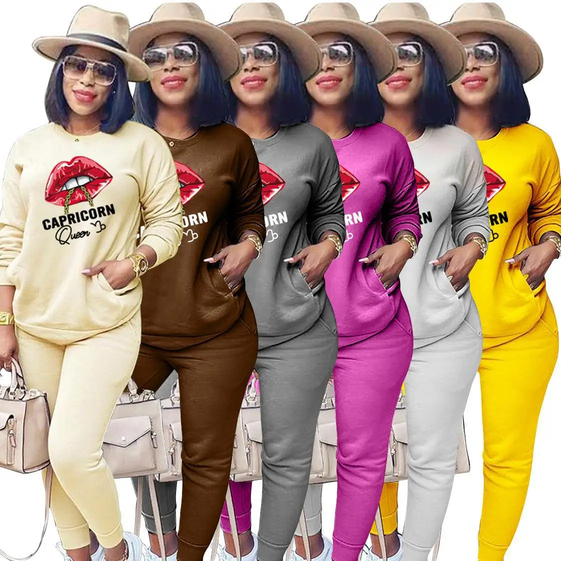 Spring Autumn Casual Two Piece Fashion Long Sleeve Trousers Lip Print Sports Suit Two Piece Sets Womens Outifits
Spring Autumn Casual Two Piece Fashion Long Sleeve Trousers Lip Print Sports Suit Two Piece Sets Womens Outifits