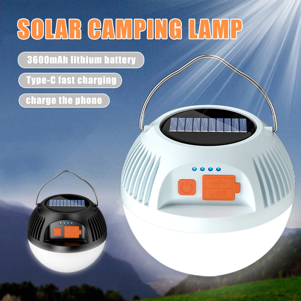 Solar Camping Light USB Rechargeable Bulb Portable Tent Lamp Lanterns With 3 Modes Emergency Light For Outdoor Hiking BBQ IPX4
Solar Camping Light USB Rechargeable Bulb Portable Tent Lamp Lanterns With 3 Modes Emergency Light For Outdoor Hiking BBQ IPX4