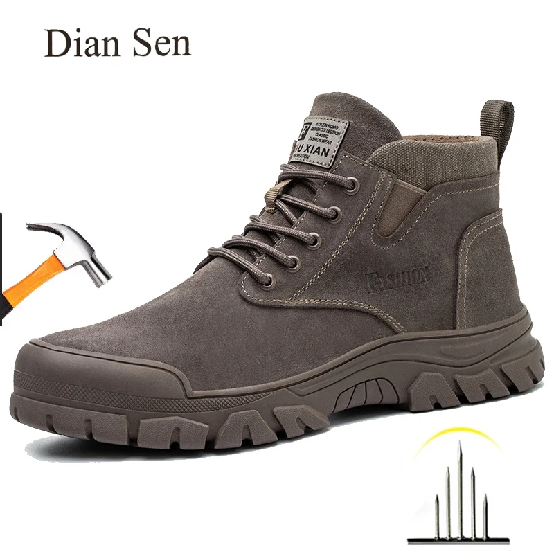 Diansen Steel Toe Work Boots Mans Indestructible Safety Boots Anti-smash Anti-punctur Construction Work Shoes Outdoor Non Slip
Diansen Steel Toe Work Boots Mans Indestructible Safety Boots Anti-smash Anti-punctur Construction Work Shoes Outdoor Non Slip