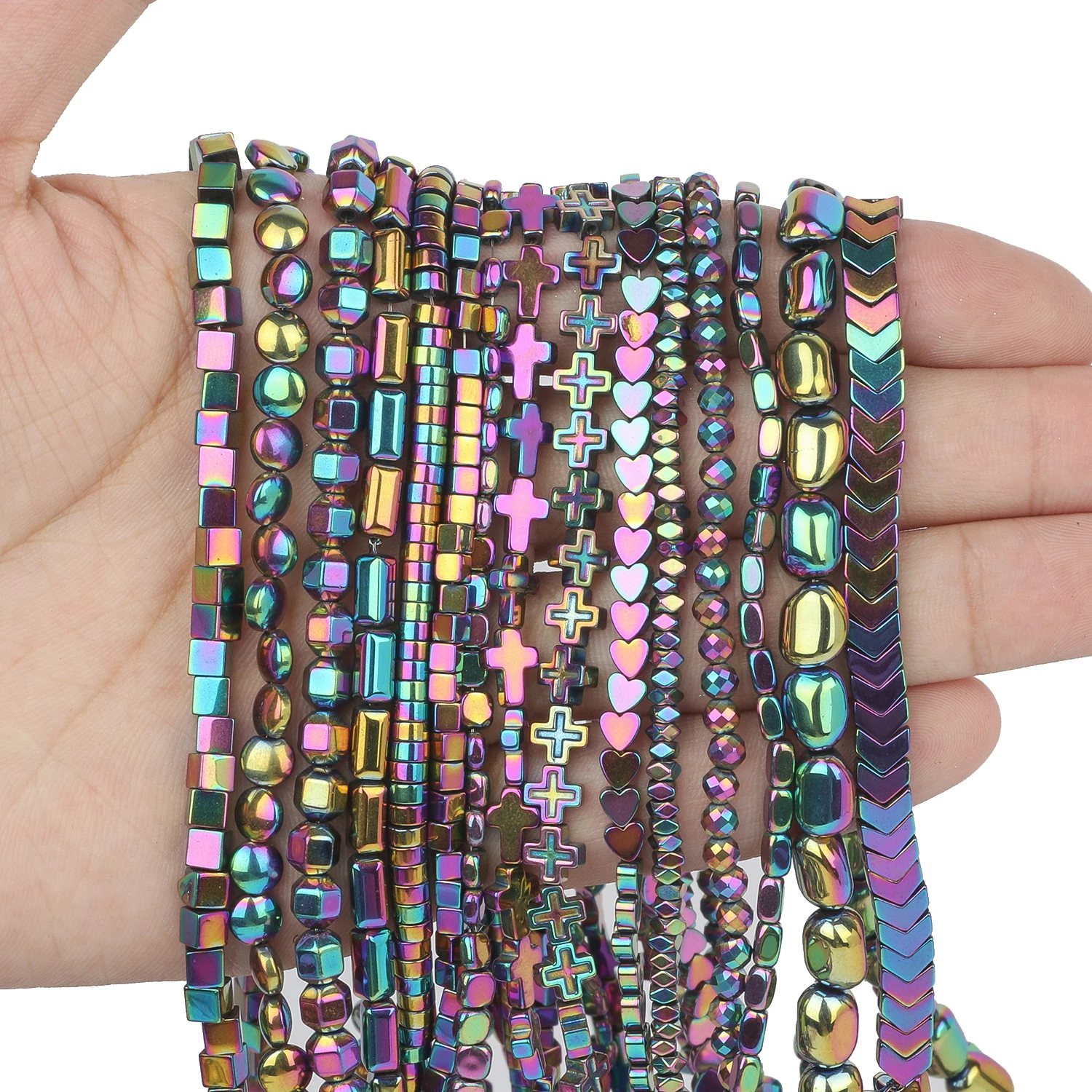 15 Inch Wholesale Colored Gradients Hematite Beads Geometric Star Round Natural Stone Beads For Jewelry Making Handmade Bracelet
15 Inch Wholesale Colored Gradients Hematite Beads Geometric Star Round Natural Stone Beads For Jewelry Making Handmade Bracelet