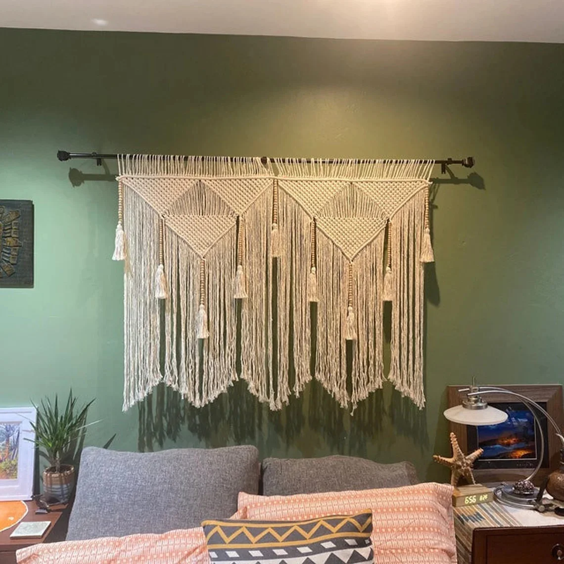Bohemia Woven Macrame Wall Hanging Tapestry With Tassels Handmade Cotton Rope Tapestry Boho Rom Home Decor For Living Room
Bohemia Woven Macrame Wall Hanging Tapestry With Tassels Handmade Cotton Rope Tapestry Boho Rom Home Decor For Living Room
