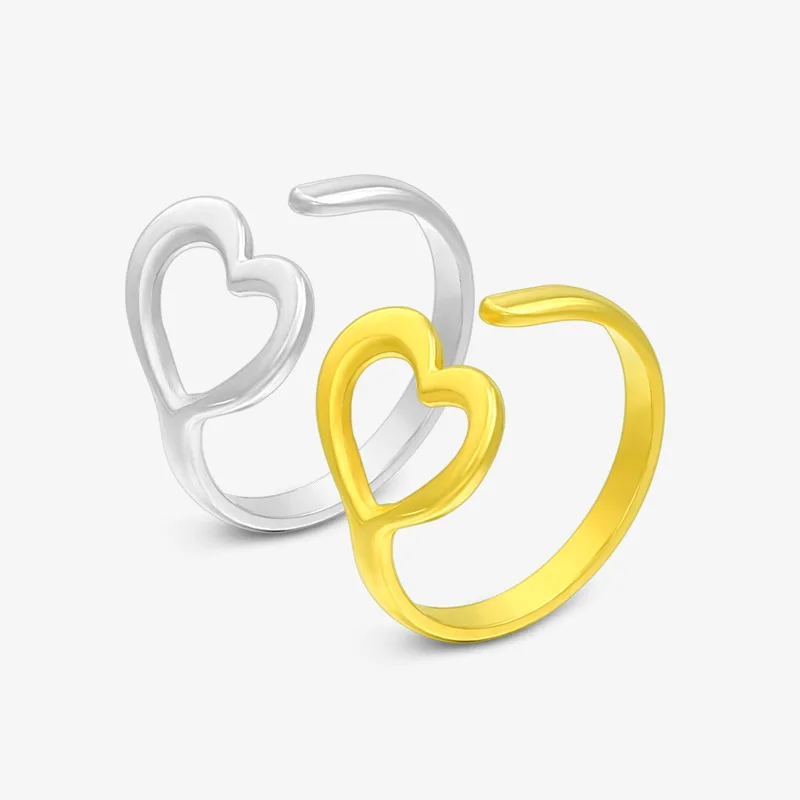 Minimalist Stainless Steel Gold Silver Color Heart Open Adjustable Ring for Women Men Party Birthday Jewelry Gift
Minimalist Stainless Steel Gold Silver Color Heart Open Adjustable Ring for Women Men Party Birthday Jewelry Gift