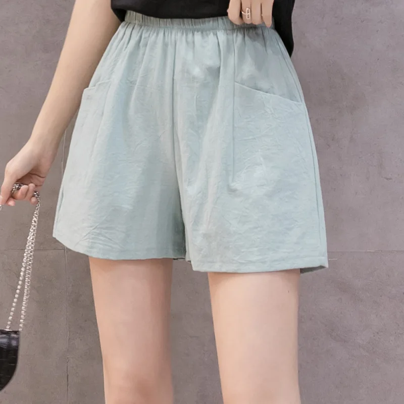 Women Summer Shorts Casual Solid Cotton Linen Shorts Elastic Waist Two Pockets for Girls Soft Female Shorts S-XXL
Women Summer Shorts Casual Solid Cotton Linen Shorts Elastic Waist Two Pockets for Girls Soft Female Shorts S-XXL