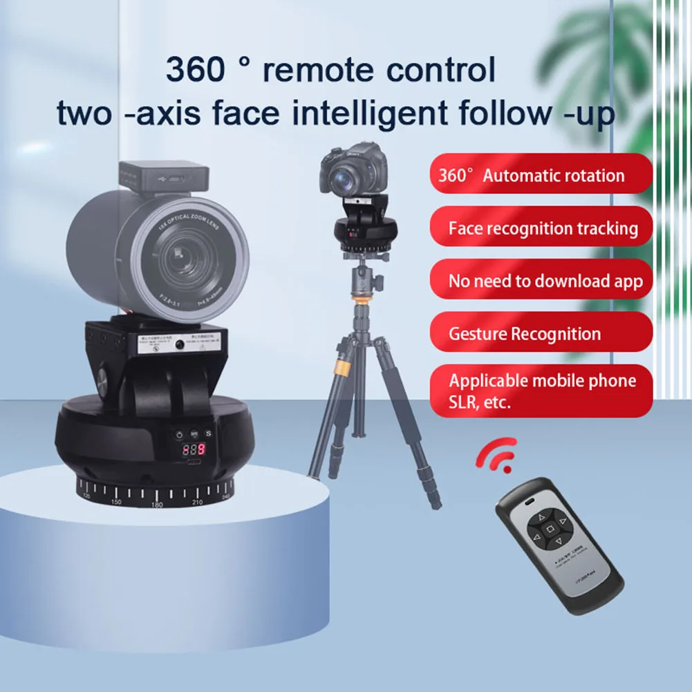 Motorized Tripod Head 360 Degree Rotating Panoramic Head Remote Control Pan Tilt Automatic Tripod Stabilizer for Phone Photo
Motorized Tripod Head 360 Degree Rotating Panoramic Head Remote Control Pan Tilt Automatic Tripod Stabilizer for Phone Photo