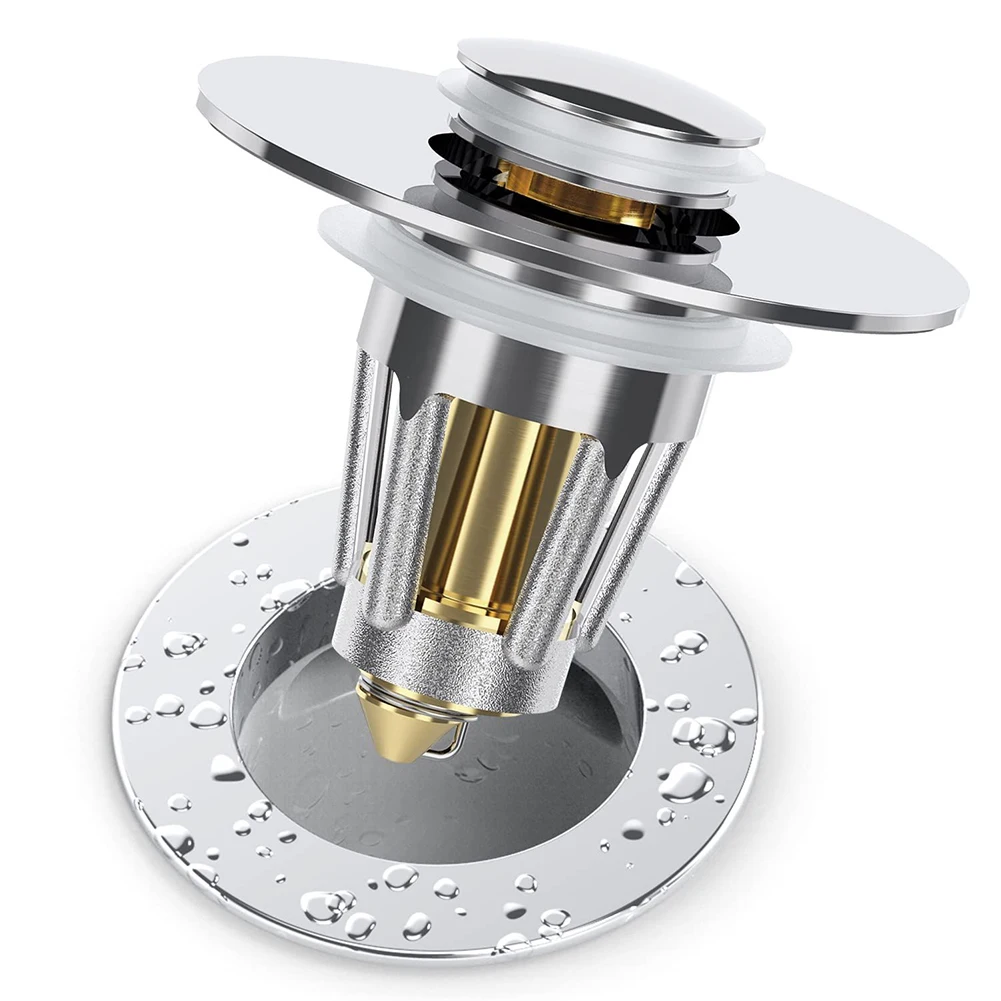 Universal Bathroom Sink Plug Pop-Up Sink Strainer Stopper For 28-38mm Basin Drain Kitchen Bathroom Drainage Tool Accessories
Universal Bathroom Sink Plug Pop-Up Sink Strainer Stopper For 28-38mm Basin Drain Kitchen Bathroom Drainage Tool Accessories