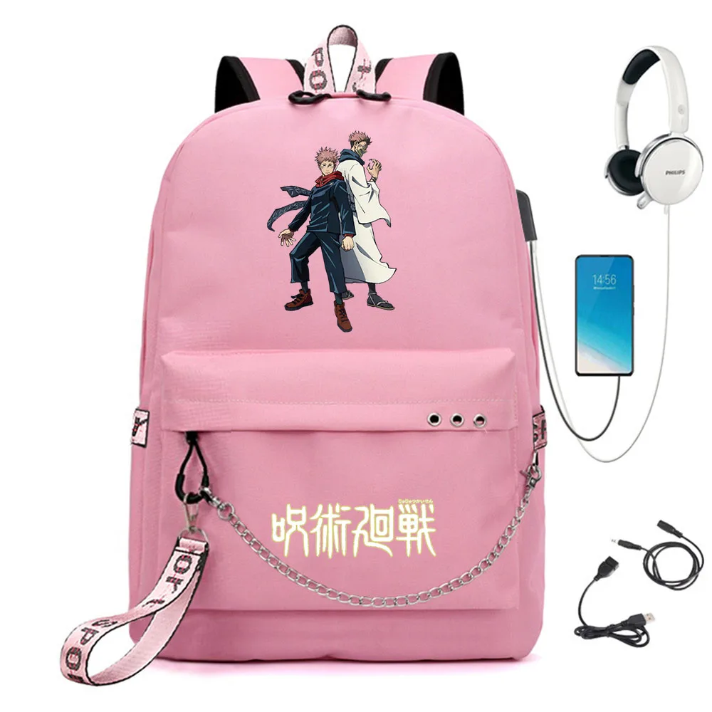 Anime Jujutsu Kaisen USB Backpack Student Bookbag Zipper nylon Cartoon Teengers Knapsack Schoolbag Bag Appliques
Anime Jujutsu Kaisen USB Backpack Student Bookbag Zipper nylon Cartoon Teengers Knapsack Schoolbag Bag Appliques