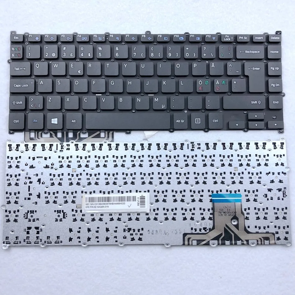 Nordic Keyboard For Samsung NP910S5J 910S5J NP500R4E 500R4H 500R4L 500R4K 500R4M BA59-03879H ND Layout
Nordic Keyboard For Samsung NP910S5J 910S5J NP500R4E 500R4H 500R4L 500R4K 500R4M BA59-03879H ND Layout