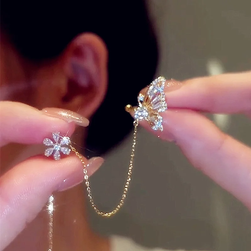 New Shining Zircon Butterfly Ear Clip Earrings for Women Girls Fashion Non Piercing Ear Cuff Ear-hook Party Wedding Jewelry Gift
New Shining Zircon Butterfly Ear Clip Earrings for Women Girls Fashion Non Piercing Ear Cuff Ear-hook Party Wedding Jewelry Gift