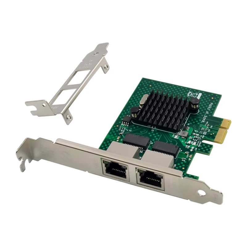 Гигабитная сетевая карта Ethernet двухпортовая адаптера совместимая с WOL PXE VLAN