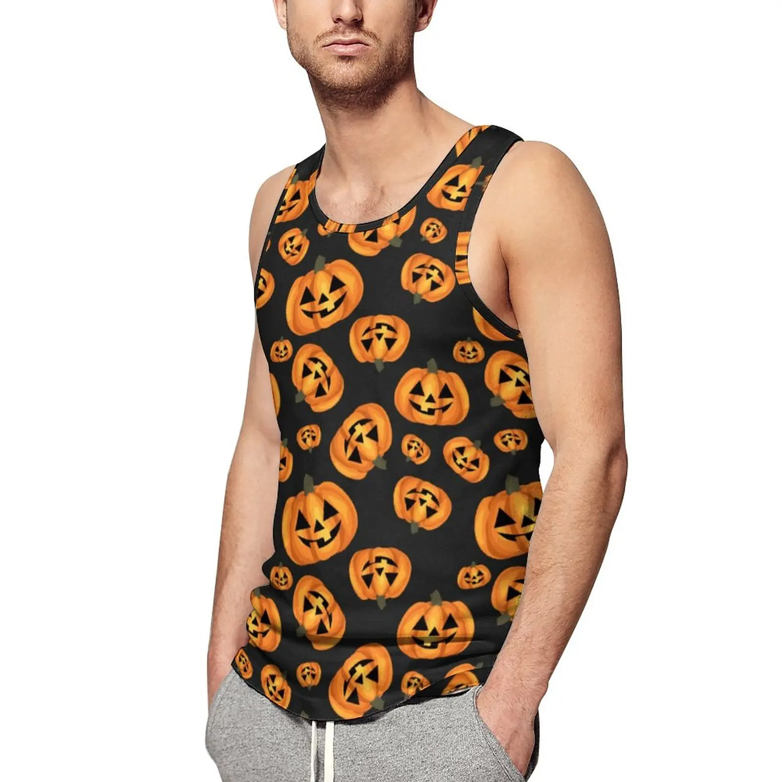 Funny Halloween Tank Top Men Happy Pumpkin Face Tops Summer Custom Gym Sportswear Oversized Sleeveless Vests
Funny Halloween Tank Top Men Happy Pumpkin Face Tops Summer Custom Gym Sportswear Oversized Sleeveless Vests