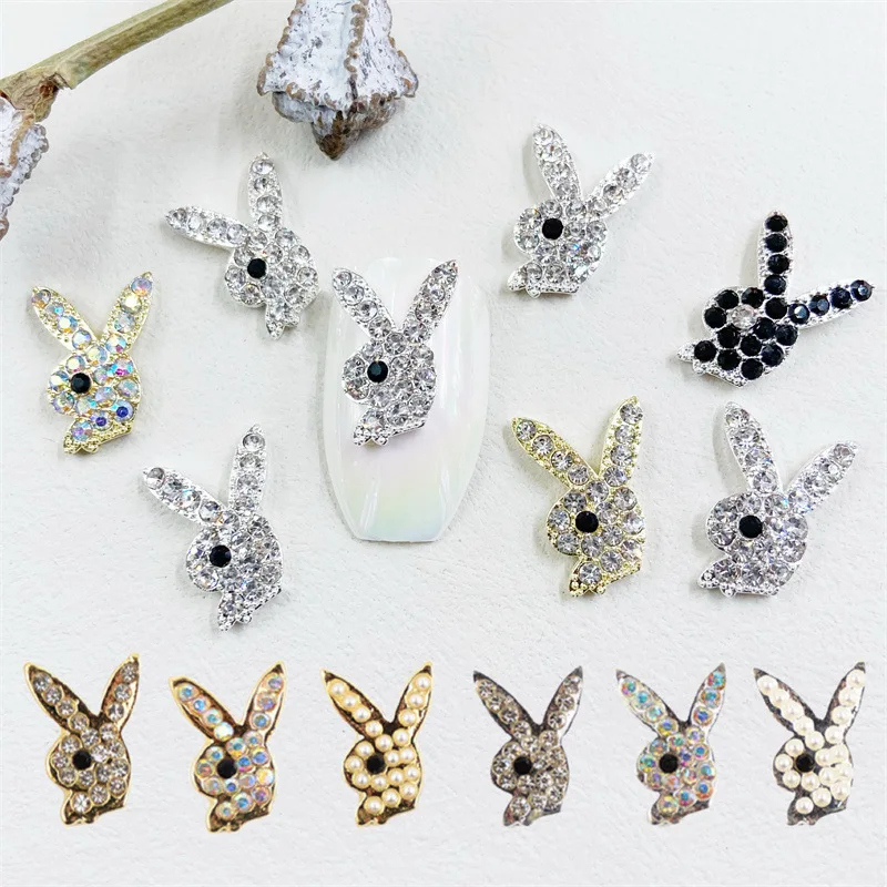 Wholesale 3D Kawaii Bling Nail Art Alloy Popular Rabbit Head With Diamond DIY Japanese Metal Alloy Decoration Charms 
Wholesale 3D Kawaii Bling Nail Art Alloy Popular Rabbit Head With Diamond DIY Japanese Metal Alloy Decoration Charms