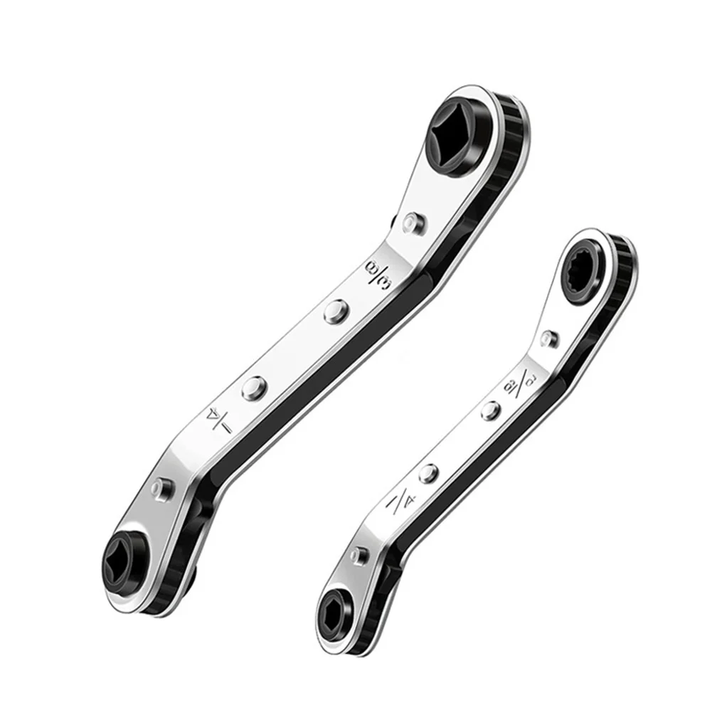 2PCS Ratchet Wrench 1/4 3/8 3/16 5/16 Ratchet Manual Wrench Tool Air Condition Refrigeration Valve
2PCS Ratchet Wrench 1/4 3/8 3/16 5/16 Ratchet Manual Wrench Tool Air Condition Refrigeration Valve