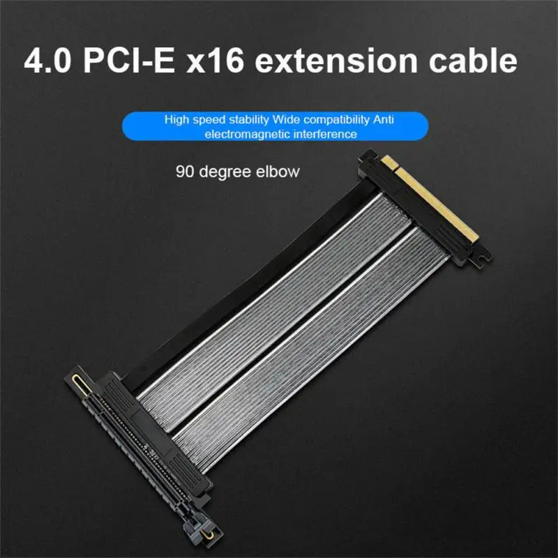 PCIE 4.0 16x Graphics Card Extension Cable Ultra High Speed PCI Express Port GPU Expansion Card Right Angle Flat Angle Connector
PCIE 4.0 16x Graphics Card Extension Cable Ultra High Speed PCI Express Port GPU Expansion Card Right Angle Flat Angle Connector