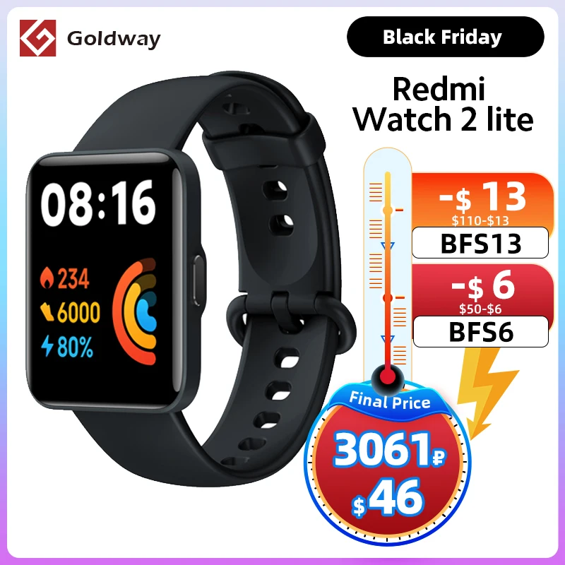 Умные часы Xiaomi Redmi Watch 2 lite умные с экраном 1 55 дюйма HD GPS Bluetooth 5 0 Смарт-часы