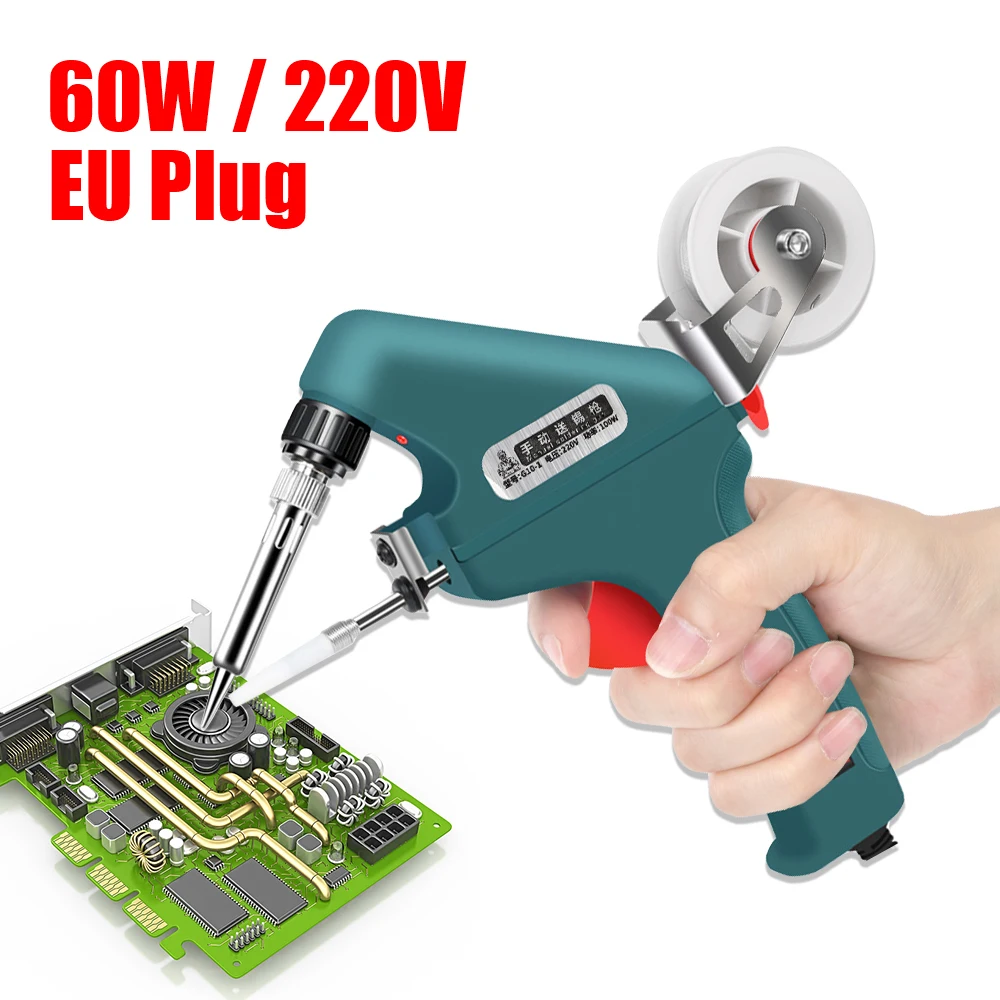 60W Soldering Iron Gun Welding Machine Repair Tools Internal Heating Automatic Tin Feeding Hand-held Electric EU 220V
60W Soldering Iron Gun Welding Machine Repair Tools Internal Heating Automatic Tin Feeding Hand-held Electric EU 220V
