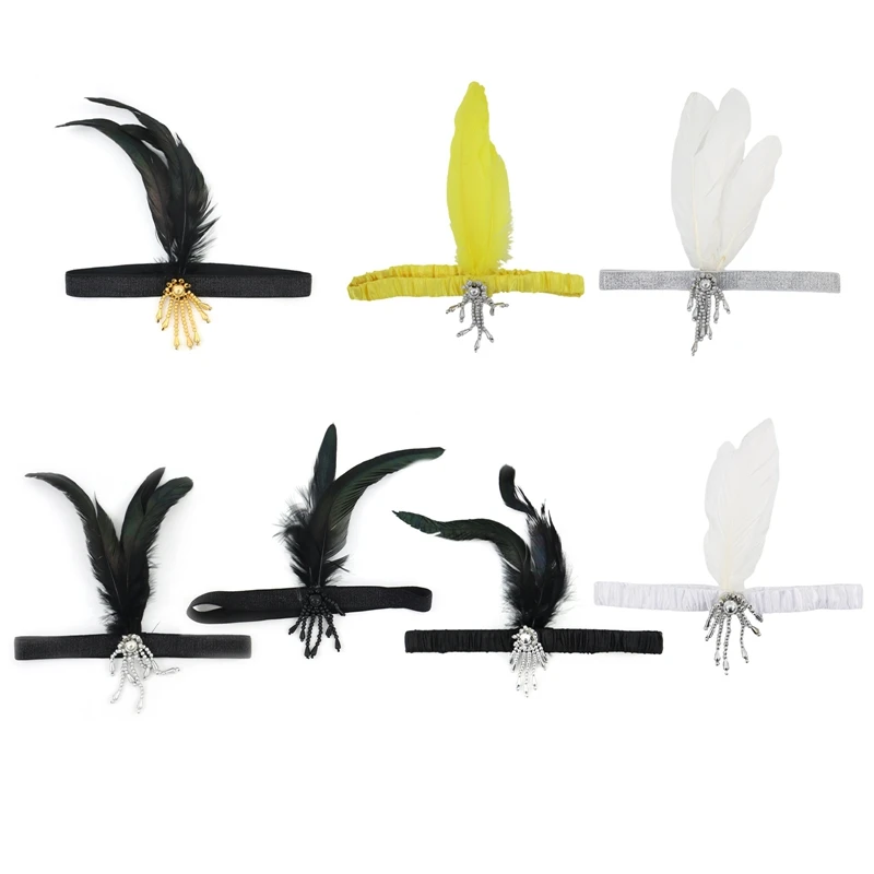 New Headband Black Feather Pearl Headband Retro Party Props Dress Accessories Fashion Women Girls Hair 1920s Costume Accessories
New Headband Black Feather Pearl Headband Retro Party Props Dress Accessories Fashion Women Girls Hair 1920s Costume Accessories